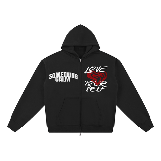 SC "Self Love" Essential Fleece Zip-Through Hoodie
