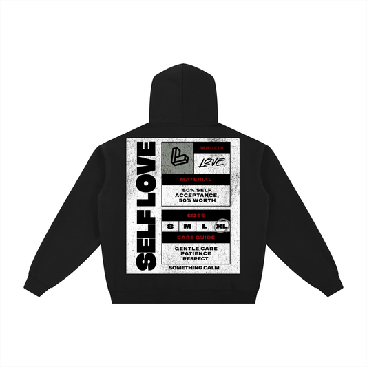 SC "Self Love" Essential Fleece Zip-Through Hoodie