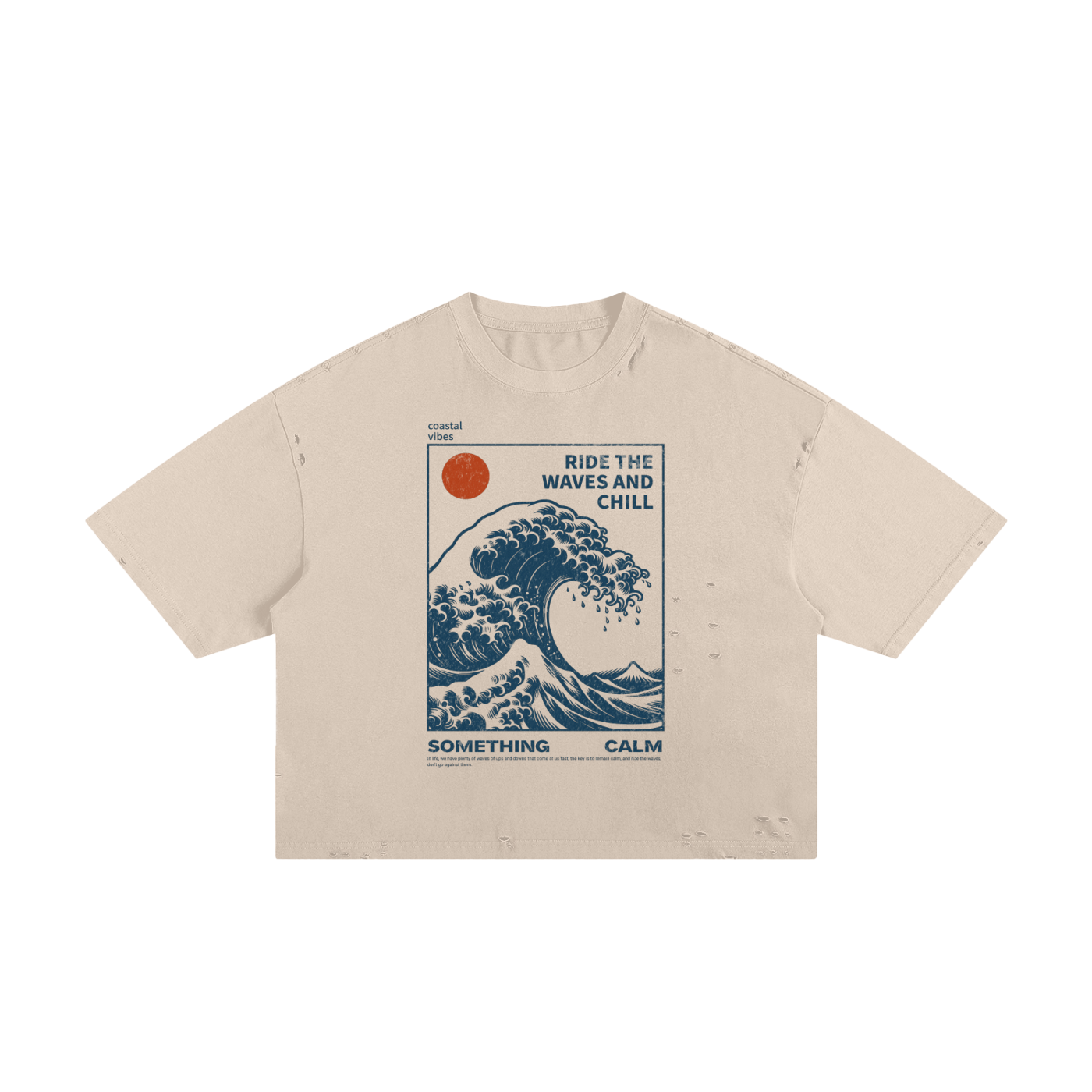 SC Wavy Classic Frayed Boxy Tee - 250 GSM